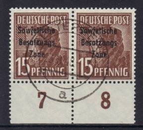 SBZ Nr. 187 P UR Paar Vollstempel Elsterberg