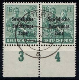 SBZ Nr. 188 P UR Paar Vollstempel Elsterberg