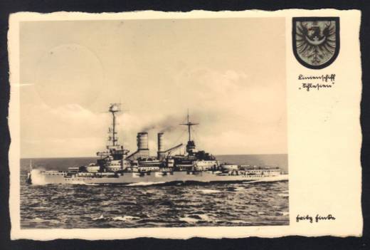 Nautical AK battleship > Schlesien < 1936