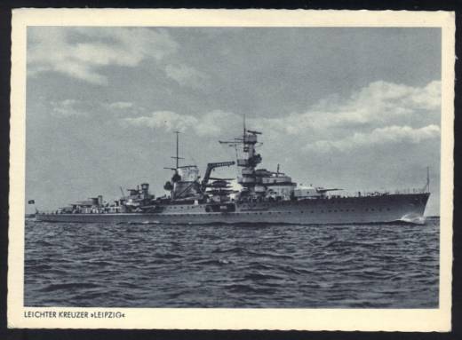 Nautical AK Light Cruiser > Leipzig < 1932