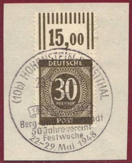 928b W OR Vollstempel HOHENSTEIN, Befund ArGe !!!