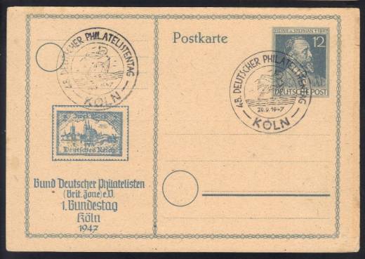 GS P965 + ZD, Köln, BDPh 1. Bundestag 1947