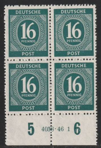 923c HAN 4038.46-1, Type II 4er-Block mit Ruffzähnung