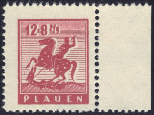 Plauen Nr. 5 mit PF (II) Feld 45 TA