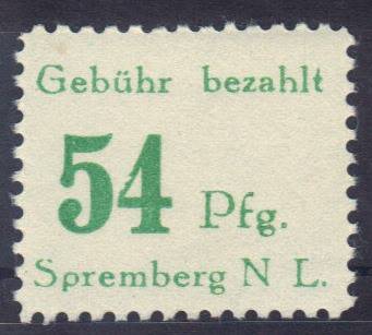 Spremberg Nr. 14 A PF II + Zusatz