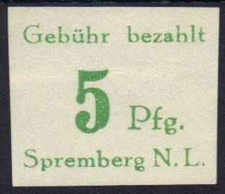 Spremberg Nr. 9 B PF neu!