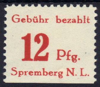 Spremberg Nr. 12 A PF neu!