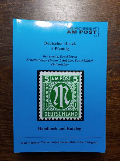 ArGe AM-Post Handbuch + Katalog Nr. 19, 5 Pfennig Deutscher Druck