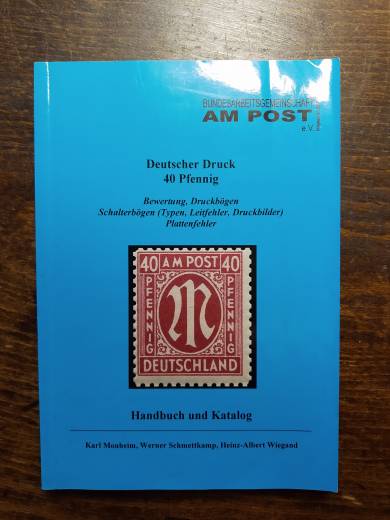 ArGe AM-Post Handbuch + Katalog Nr. 30, 40 Pfennig Deutscher Druck