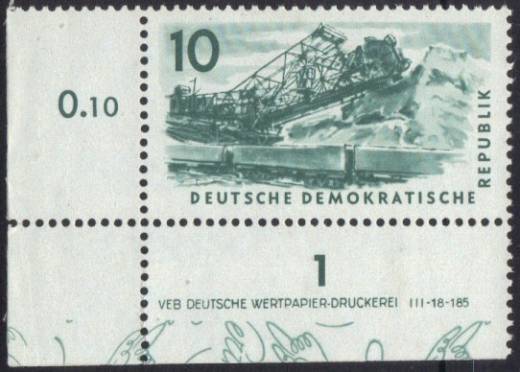 DDR Nr. 569 EUL mit DV + Zierleiste