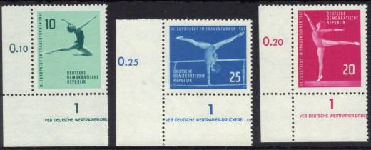 DDR Nr. 830-832 EUL mit DV