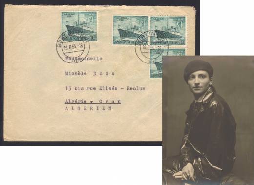 Berlin Nr. 126 MeF (4) / Social Philatelie, BERLIN - Algerien 1955!!!RRR