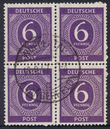 916a 4er-Block Vollstempel