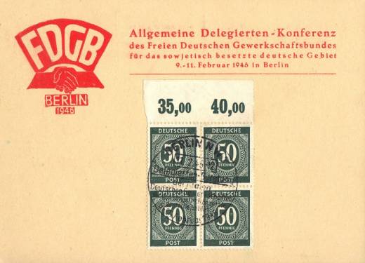 932a 4er P OR Vollstempel auf Vorlagekarte!!!