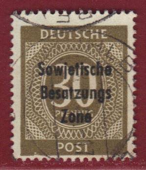 SBZ Nr. 208 Vollstempel