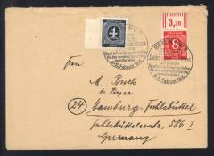 Frühverwendung Nr. 914 + 917 Berlin - Hamburg 11.02.46