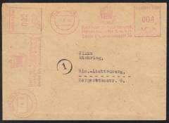 Doppelter Firmenfreistempel Orts-DS Berlin 1949, Brandenburger Tor