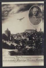 Fliegertage Nürnberg-Fürth 1924, Bromsilber-Photo-AK mit Kronprinz Rupprecht v. Bayern + Sonderstempel J141!!