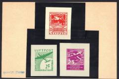 DDR 1950 Essays / Probedrucke Luftpost -Serie, gepr. BPP