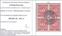 933d 4er-Block Vollstempel, Befund ArGe Bernhöft!!!